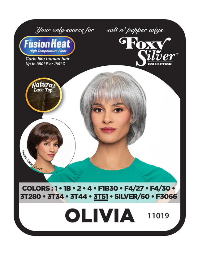 Foxy Silver Olivia Synthetic Lace Top Wig